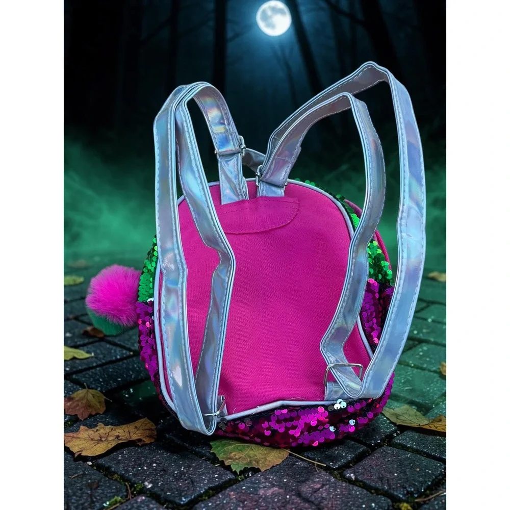 Wicked Movie Glinda Elphaba Mini Backpack Sequin Green Pink‎ Universal Studios